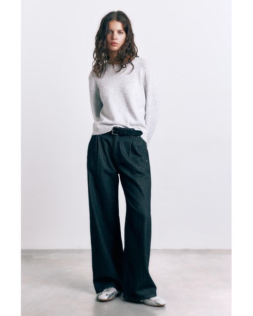 Pull&Bear Blue Soft Regular-Fit-Pullover