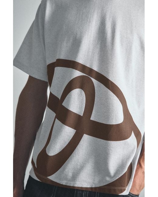 Pull&Bear Gray Toyota Logo Regular Fit T-Shirt for men