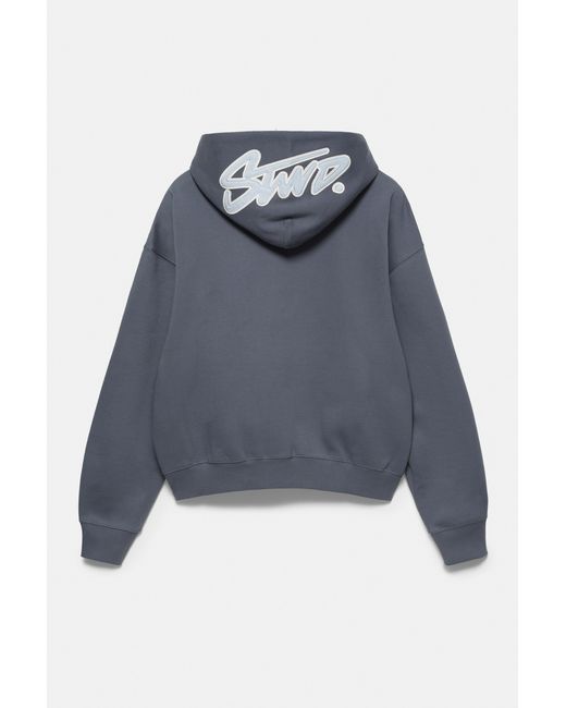 Sweat Boxy À Capuche Pull&Bear pour homme en coloris Blue