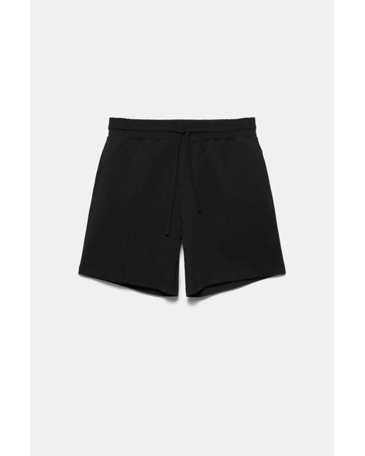 Pull&Bear Interlock Jogging Bermuda in het Black voor heren
