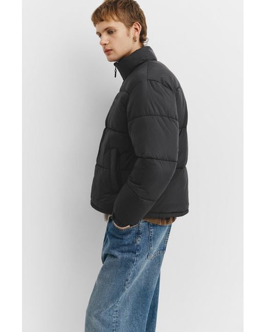 Pull&Bear Gray Stwd Padded Jacket for men