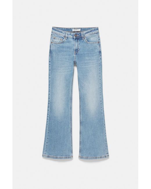 Pull&Bear Bootcut Jeans Met Stras in het Blue