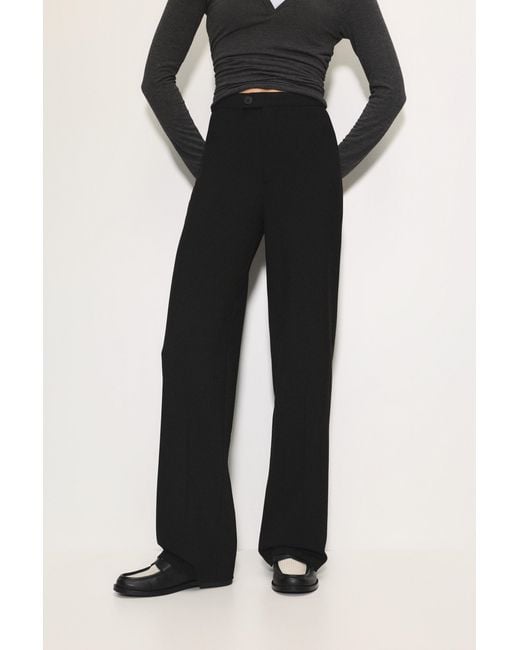 Pull&Bear Blue Smart Straight-Leg Trousers