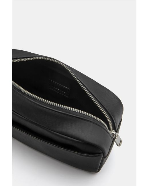 Pull&Bear Black Wash Bag With Handle for men