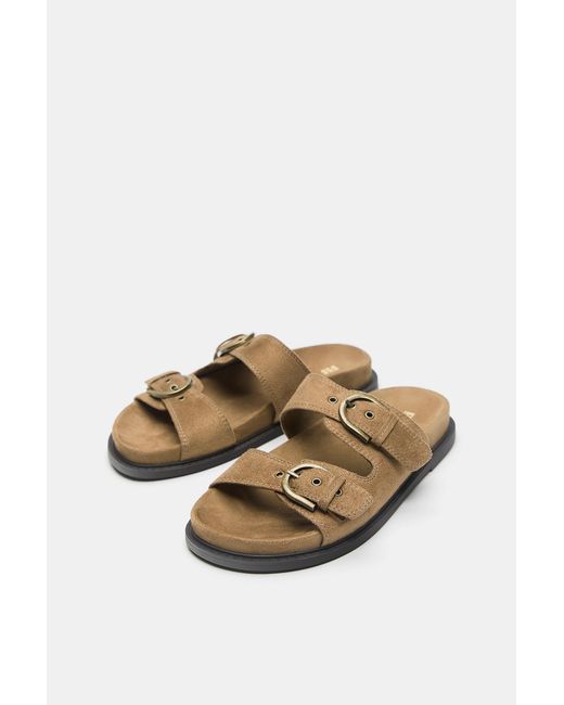Pull&Bear Blue Buckle Sandals