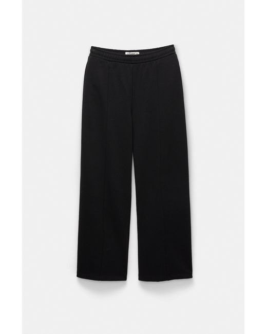 Pull&Bear White Wide-Leg Seam Detail Sweatpants