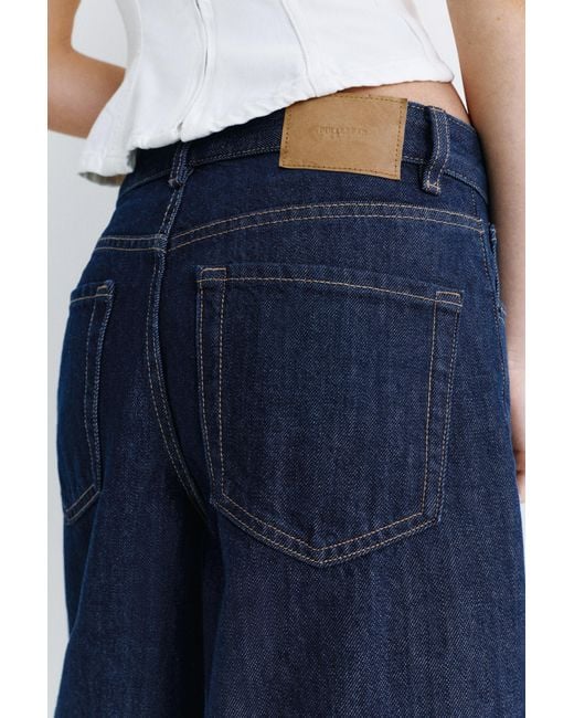 Pull&Bear Blue Low-Rise Denim Jorts
