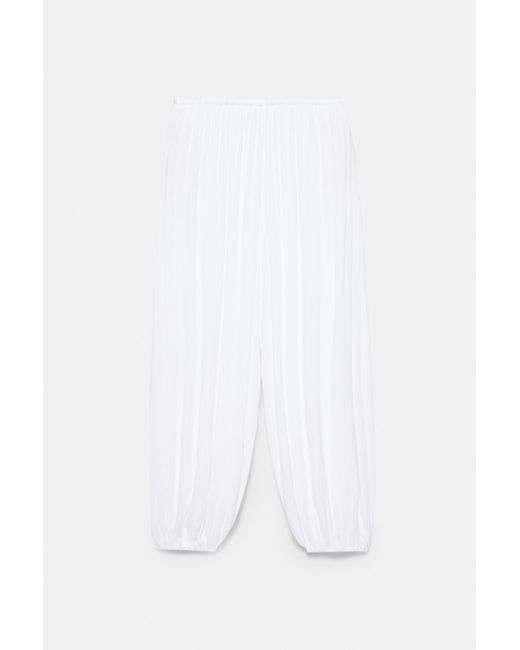 Pull&Bear Mousseline Pofbroek in het White