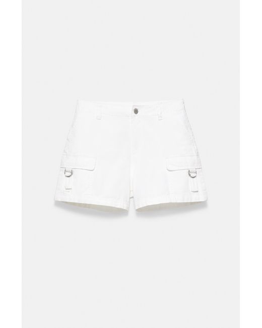 Pull&Bear Brown Relaxed Fit Cargo Bermuda Shorts