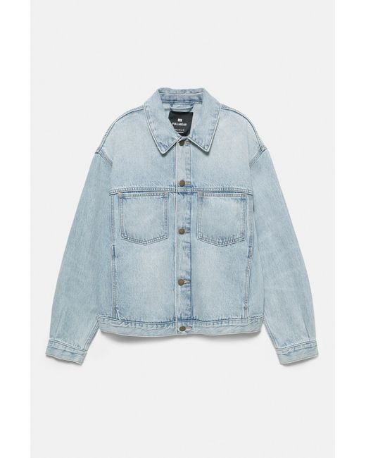 Pull&Bear Blue Denim Trucker Jacket for men
