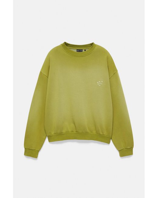 Sweat Effet Délavé Brodé Pull&Bear pour homme en coloris Green