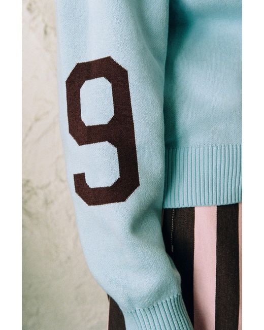 Pull&Bear Multicolor Oversize-Pullover Mit Nummer