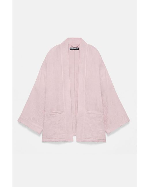 Pull&Bear Pink Crepe Kimono