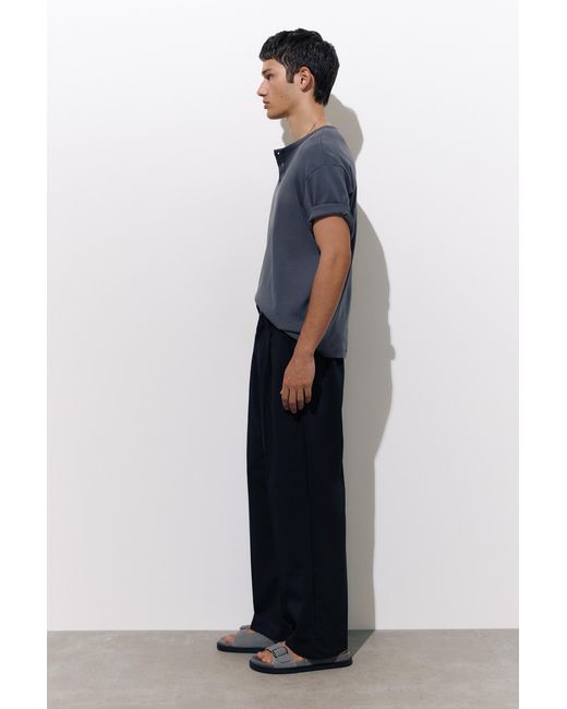 Pantalon Tailoring Large Pull&Bear pour homme en coloris Black