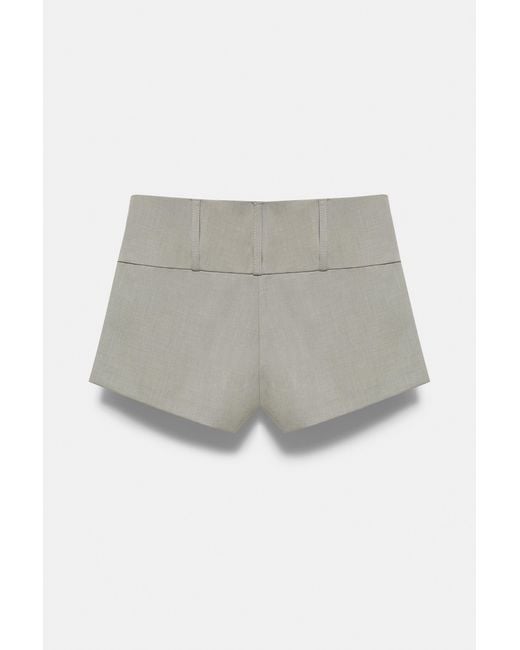Pull&Bear Natural Tailored Mini Shorts