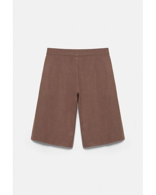 Pull&Bear Blue Rustic Darted Bermuda Shorts