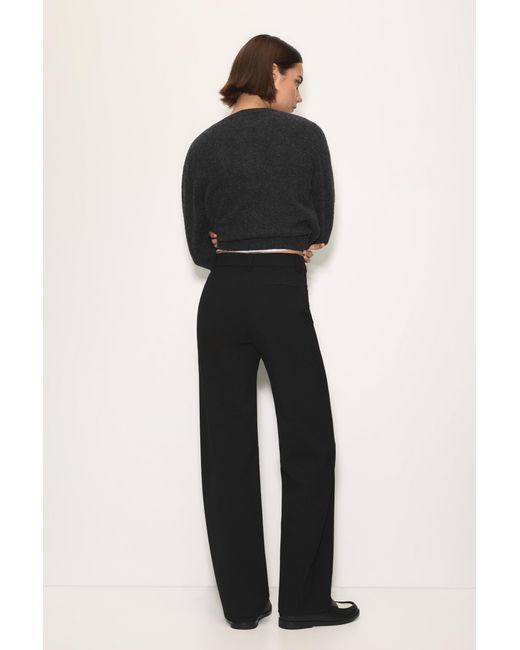 Pull&Bear Blue Smart High-Waist Straight-Leg Trousers