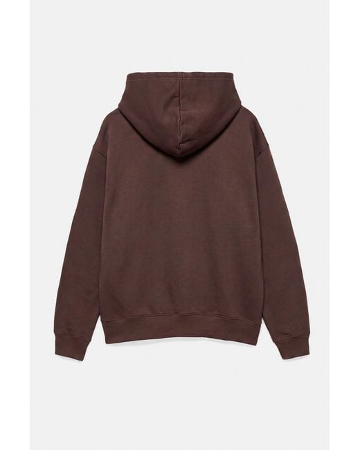 Sweat Basique À Capuche Pull&Bear pour homme en coloris Red