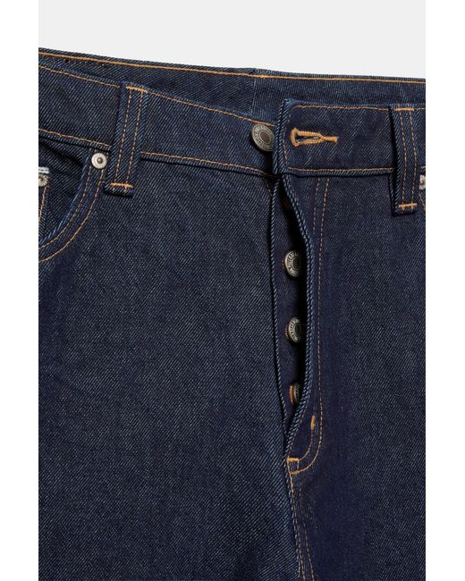 Pull&Bear Blue Selvedge Straight-Leg Jeans for men