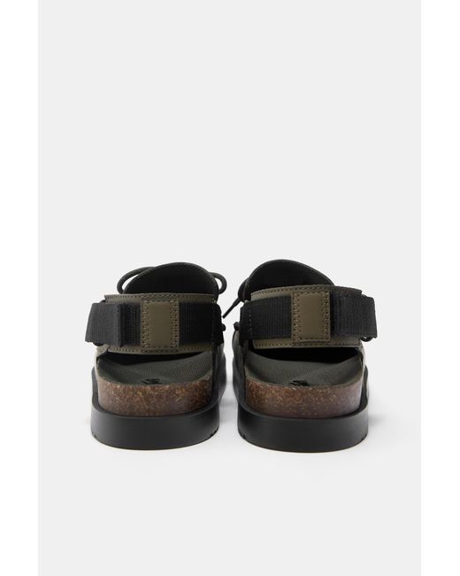Pull&Bear Blue Lace-Up Clogs Stwd for men