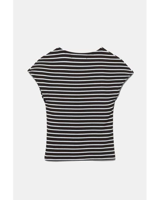 Pull&Bear Blue Fitted Short Sleeve T-Shirt