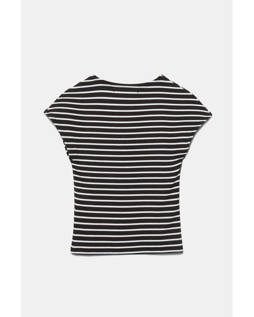 Pull&Bear Blue Fitted Short Sleeve T-Shirt