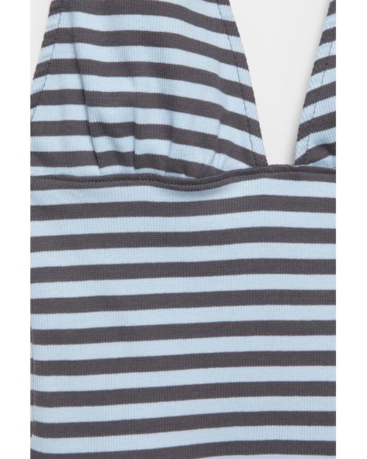 Pull&Bear Gestreepte Haltertop in het Blue