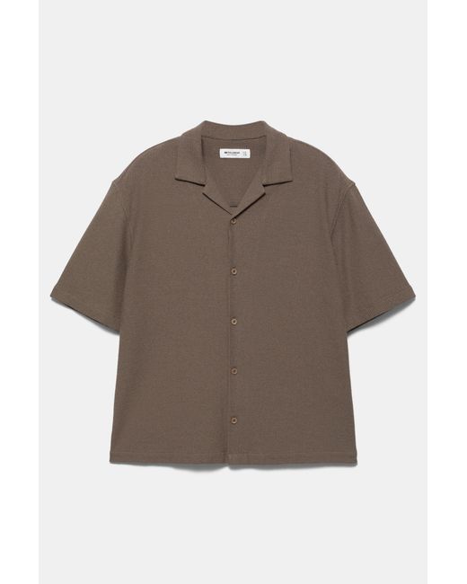 Camicia A Maniche Corte di Pull&Bear in Brown da Uomo