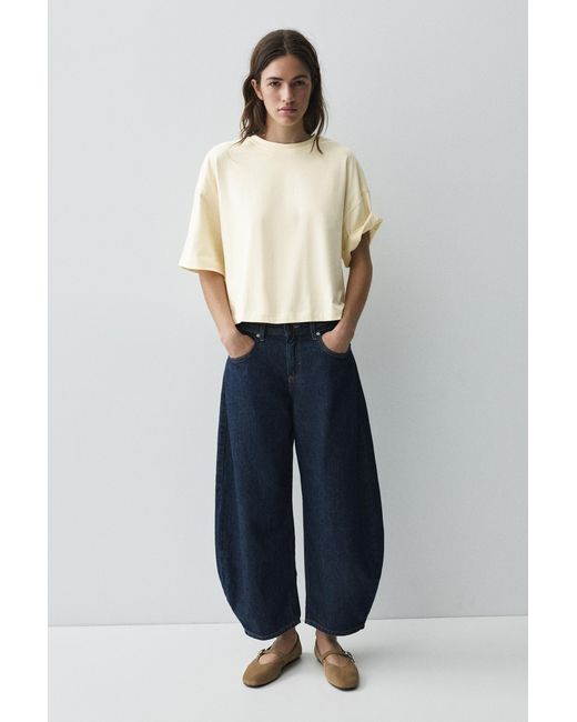 Pull&Bear White Boxy Fit Short Sleeve T-Shirt