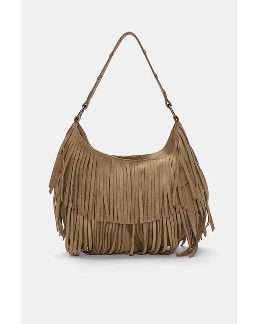 Pull&Bear Brown Schultertasche Mit Fransen