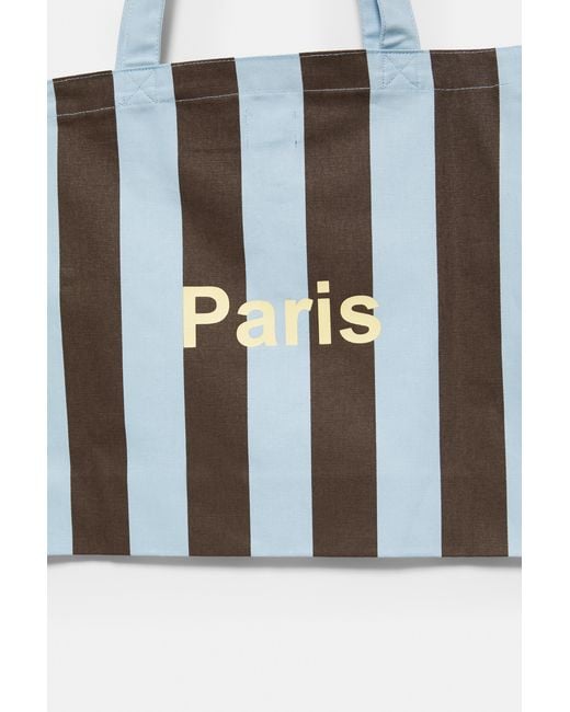 Tote Bag Righe Città di Pull&Bear in White