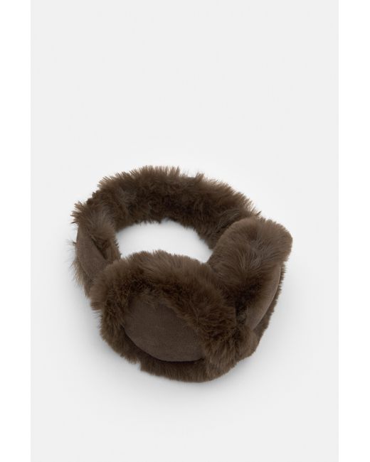 Pull&Bear Black Faux Fur Ear Muffs