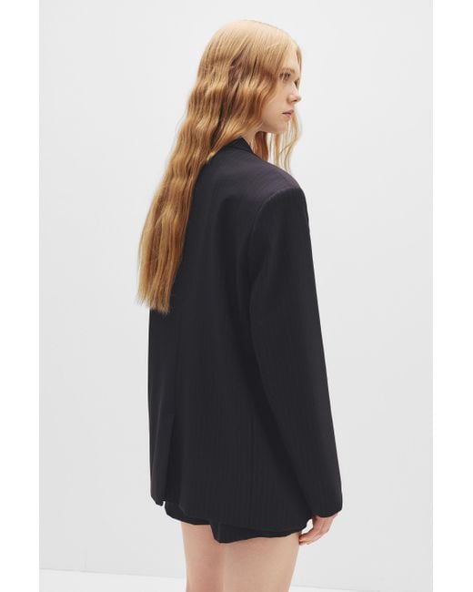 Pull&Bear Blue Oversize-Blazer Nadelstreifen