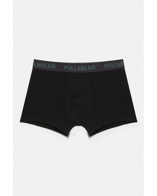 Pull&Bear 3-Pack Boxershorts in het Black voor heren