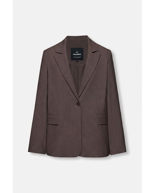 Pull&Bear Brown Basic-Blazer