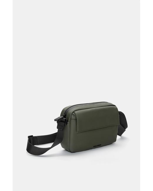 Pull&Bear Gummierte Umhängetasche in Green für Herren
