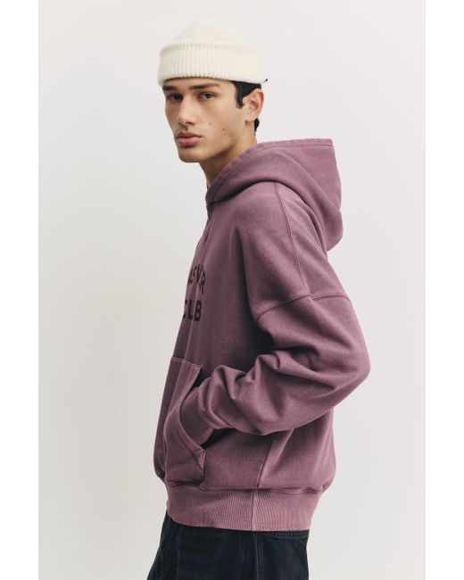 Pull&Bear Purple Hasriver St. Club Hoodie for men