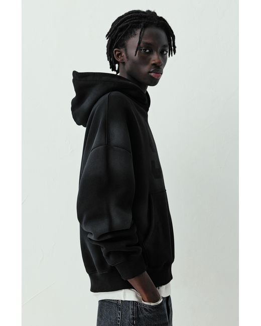 Pull&Bear Black Stwd 91 Hoodie for men