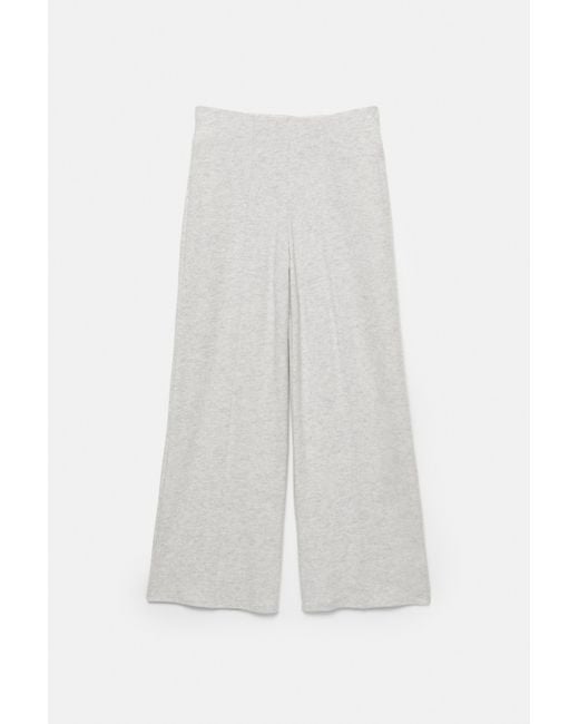 Pull&Bear White Wide-Leg Soft Touch Trousers