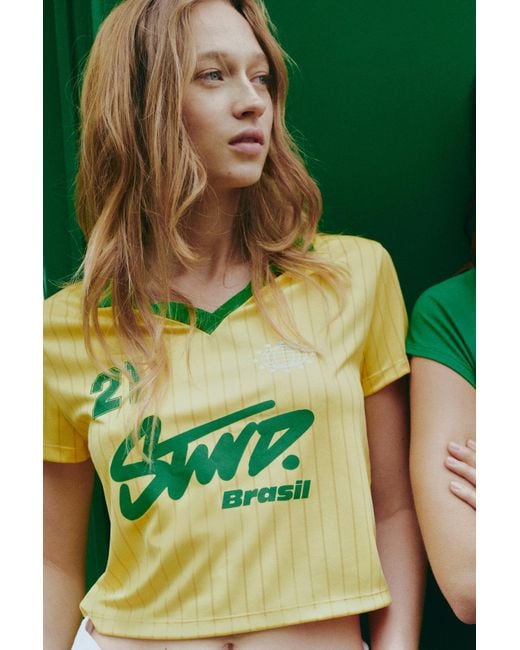 Pull&Bear Green Stwd Brasil T-Shirt