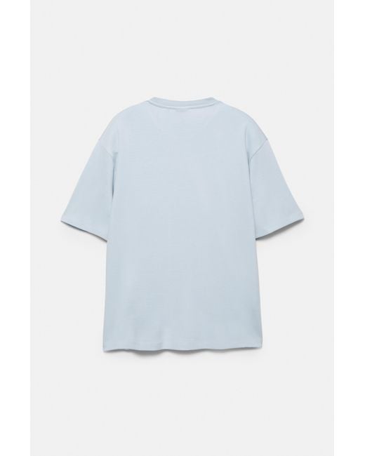 Pull&Bear Blue Boxy T-Shirt for men
