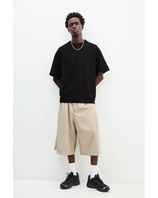 Pull&Bear Kurzarm-T-Shirt Struktur in Black für Herren
