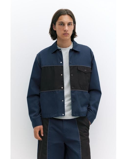 Pull&Bear Blue Pleasures X Stwd Panelled Jacket for men