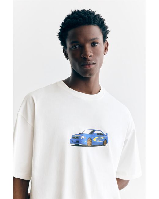 Pull&Bear Wit Subaru T-Shirt in het Gray voor heren