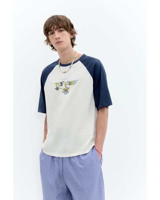 Pull&Bear Blue Toy Story Raglan Sleeve T-Shirt for men