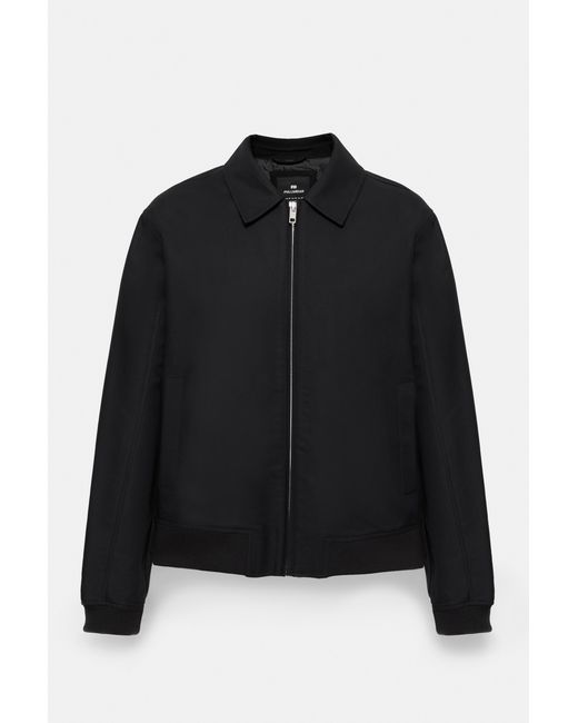 Pull&Bear Blue Cotton Jacket for men