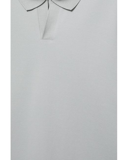 Polo A Maniche Corte Interlock di Pull&Bear in Gray da Uomo