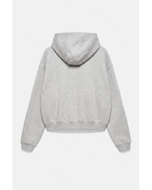Sweat À Capuche Zippé Pull&Bear pour homme en coloris Gray