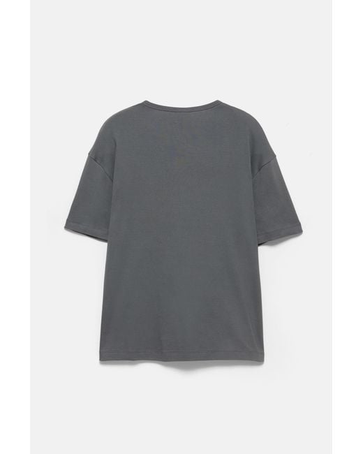 Pull&Bear Basic Henley-T-Shirt in Gray für Herren