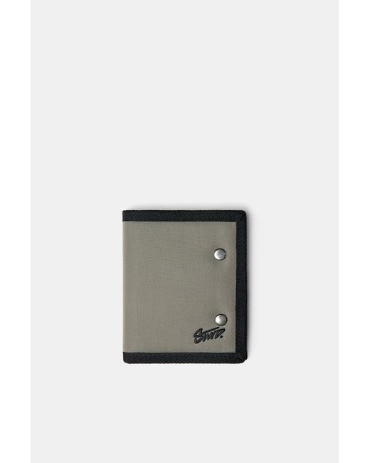 Pull&Bear Gray Stwd Studded Wallet for men
